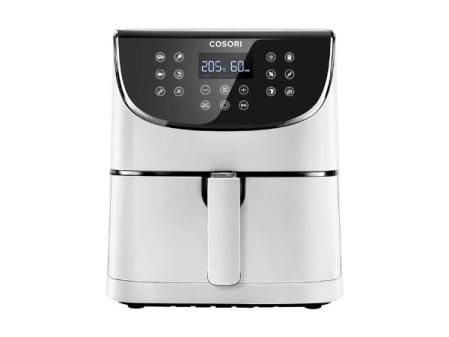 Cosori Freidora de Aire Duradera 5.5L Air Fryer 1700W, Tecnología Rapid, 55% Menos Energía, 13 Automáticos Modos, Uso Fácil, LED Panel Táctil, Acero Inox Interior, Hasta 205 C y 60 Min, Blanca