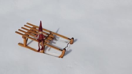 En trineo por el Coll de la Creueta.