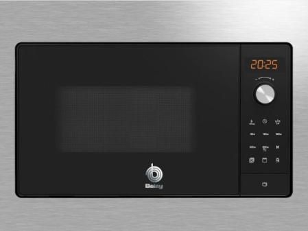 Balay 3CG5142X3 Microondas integrable, Grill, 50 x 38 cm, 800 W, 20L, Reloj electrónico, Ap. lateral izquierda, Acero inoxidable