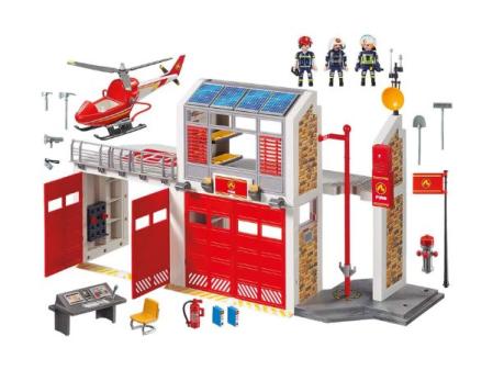 PLAYMOBIL City Action 9462 Parque de Bomberos con Efectos de Sonido, A Partir de 4 años