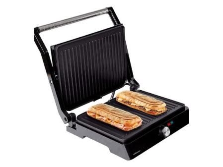 Sandwichera / Grill - MELLERWARE Grill eléctrico Hotty!, 2200 W, 29 x 46 cm, Negro
