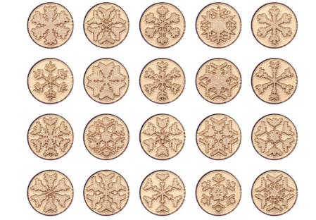 Grabado a láser a las 9 horas, cada reloj tiene un copo de nieve distinto