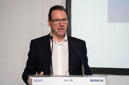 Francisco Pla, director regional de BBVA en Catalunya, durante la inauguración de la jornada.