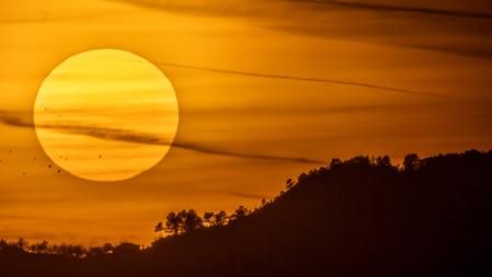 Puesta de sol en Manlleu.