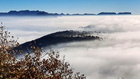 Niebla en la Plana de Vic.