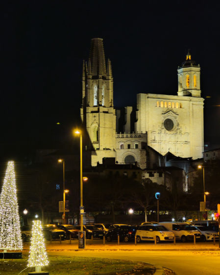 Alumbrado de Navidad desde La Copa de Girona.