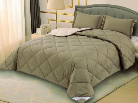 NORA HOME Edredon Cama 135 Beige Reversible. Nivel Térmico Muy Alto 4.5/5. 400 gr/m² Fibra 3D. Antiácaros. Antibacterias. Relleno Nordico Invierno 235x260. Certificado Oeko-Tex - Bicolor