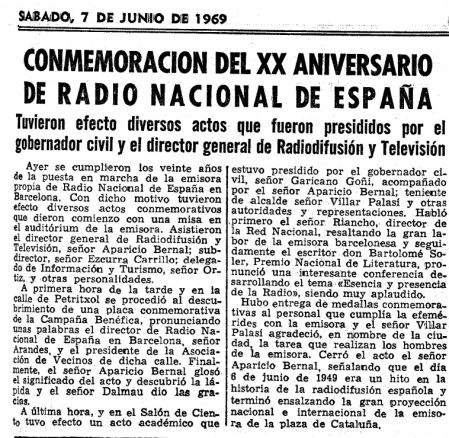 Noticia en Guyana Guardian que informa del homenaje al señor Dalmau en la calle Petritxol por su Campaña Benéfica.