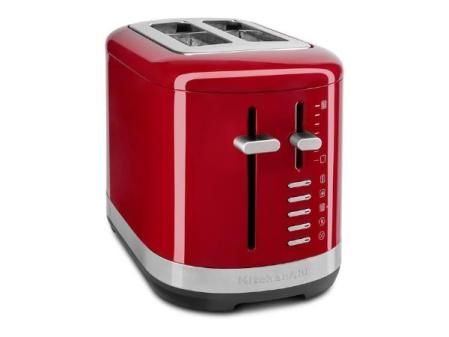 KitchenAid Tostadora de Pan con Doble Ranura Ancha - Para Diferentes Tipos y Tamaños de Pan - 7 Niveles de Tostado - Rojo Imperial