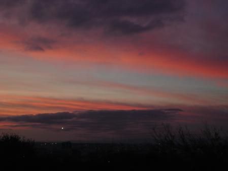 Atardecer en el parque de las Siete Tetas de Madrid.