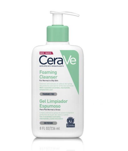 Gel limpiador espumoso de Cerave (8,34 euros)