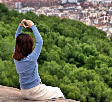 Turista en el Carmelo, haciendo una declaración de amor a la ciudad de Barcelona