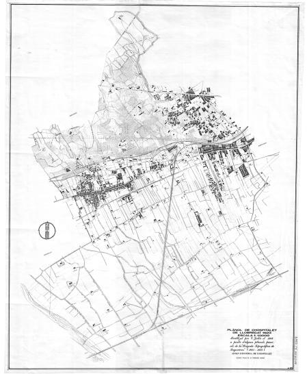 Mapa de l'Hospitalet, ya con la pérdida de la Marina