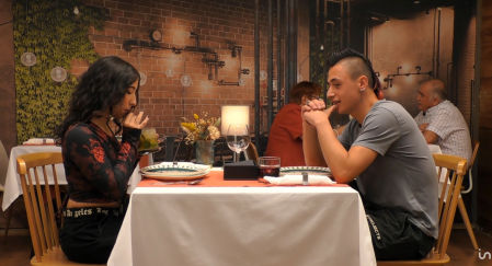 Paula y Ángel en 'First Dates'