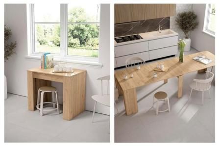 Skraut Home – Mesa consola extensible para hasta 14 comensales