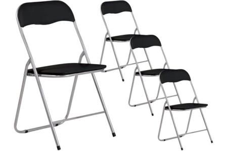 7house – Pack de 4 sillas plegables acolchadas