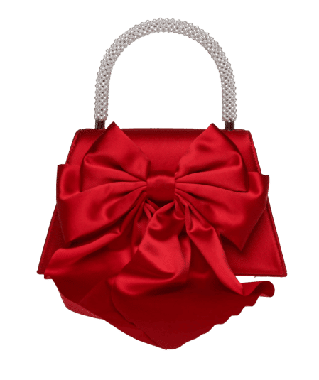 Bolso rojo con gran lazada de Steve Madden