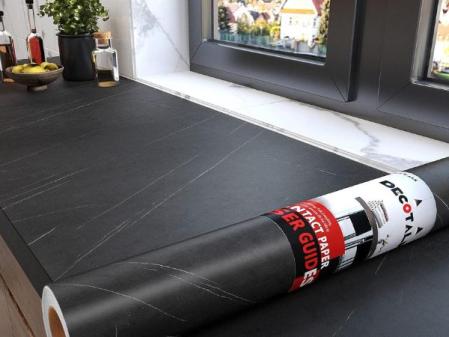 Decotalk Vinilo Adhesivo Muebles Cocina Negro Mrmol 60X500cm Papel Pintado Autoadhesivo Pared Removible Adhesivo Contacto Papel Decorativo Para Escritorio Encimera Armario Estantera Impermeable