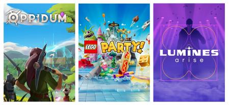 'Oppidum', 'LEGO Party!' y 'Lumines Arise'