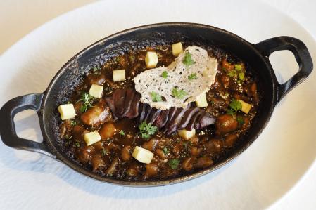 Niu de tripa de bacalla i colomí&nbsp;