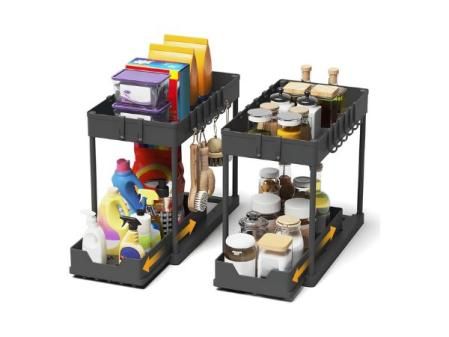 Organizador de Cocina 2 Niveles para Debajo del Fregadero Meltrck.