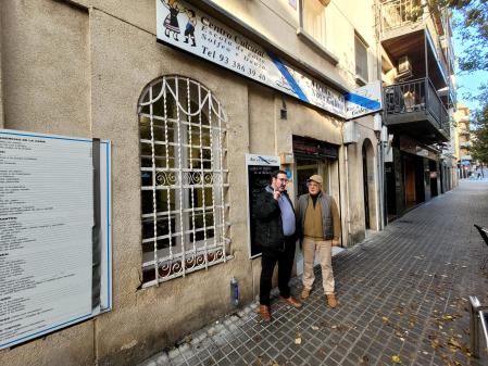 Los dos impulsores del Camino, en el centro Airiños de Nosa Galicia .