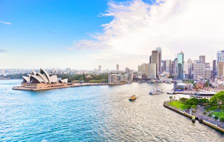 Vistas al puerto de Sydney en Australia