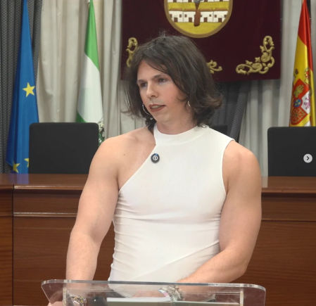 Simón Cano Le Tiec, durante su conferencia en el Ayuntamiento de Villanueva del Trabuco sobre el 