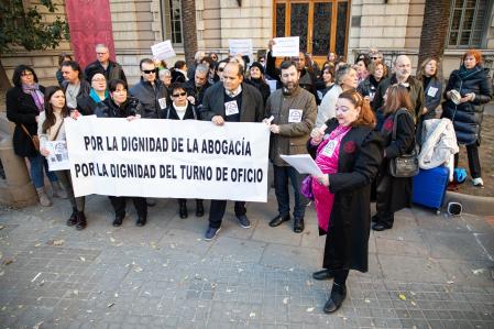 Una de las numerosas protestas de los abogados reclamando dignidad para el turno de oficio