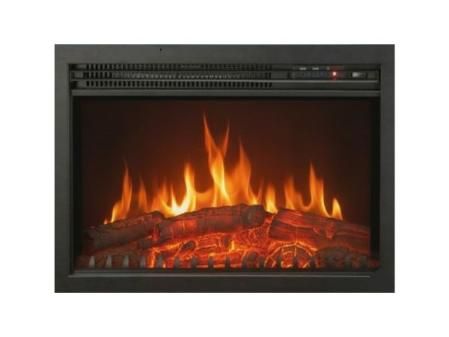 CHEMIN'ARTE Chimenea eléctrica empotrable Oxford con Efecto de Llama Leds - Chimenea eléctrica con calefacción – Inserto de Chimenea - Mando a Distancia - 61x20x45cm
