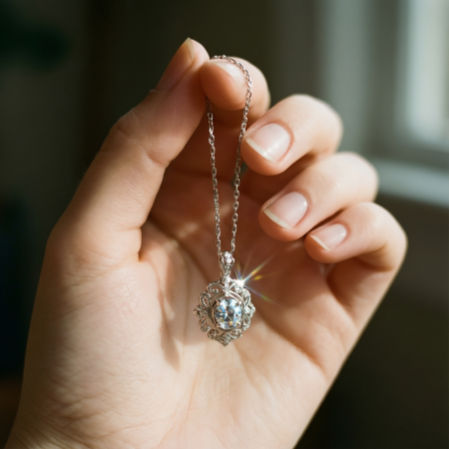 El colgante de la protagonista