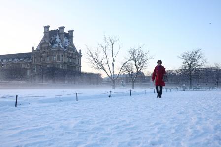París está cubierta de nieve