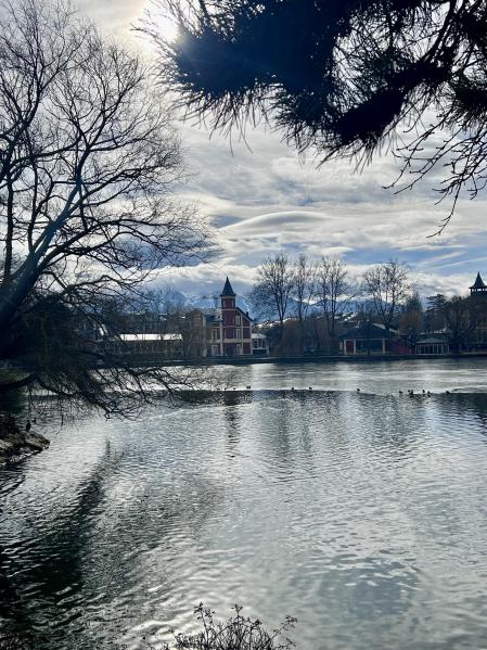 El lago de Puigcerdà en invierno.