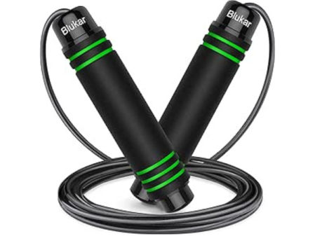 Cuerda de saltar ajustable con mangos ergonómicos para entrenamiento de cardio