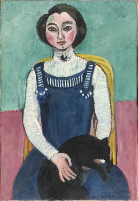 Marguerite au chat noir [Marguerite con gato negro], principios de 1910. Centre Pompidou, París&nbsp;