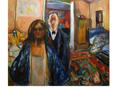 “El artista y su modelo” (1921),&nbsp; del artista noruego Edvard Munch&nbsp;