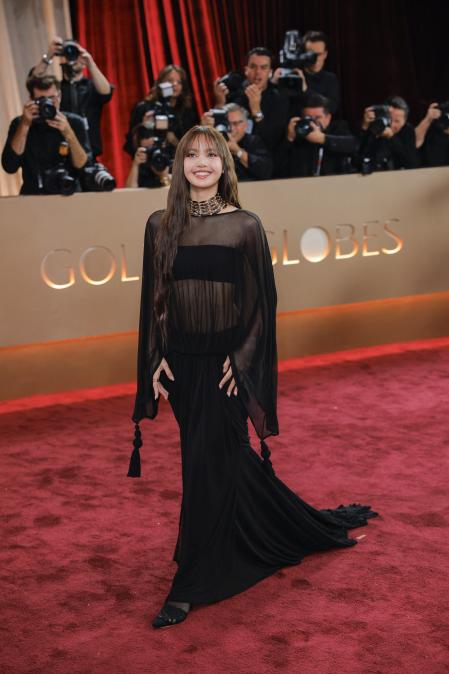 La cantante y actriz Lalisa Manobal, más conocida como Lisa, a su llegada a la 83a edición de los Globos de Oro.&nbsp;