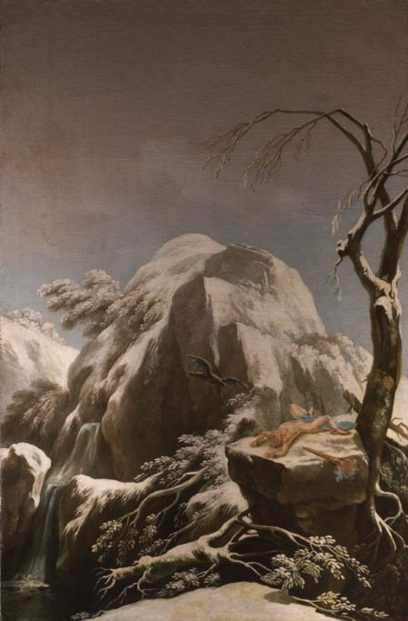 Prometeo encadenado en las cimas nevadas del Cáucaso de Francesco Foschi (1710-1780).