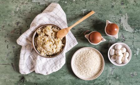 Arancini de puerros y gorgonzola
