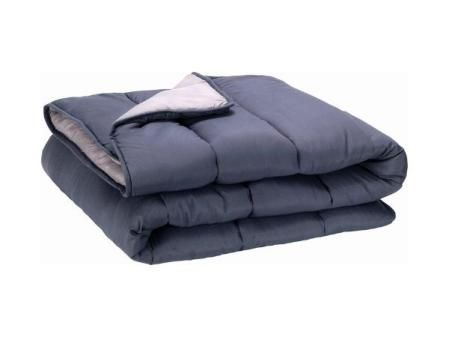 Pikolin Home - Relleno Nórdico Reversible Fibra 300 gr - Edredón Cama 135 - Tacto Pluma, Cálido, Transpirable, Color Gris Claro/Gris Natural, 220 x 220 cm