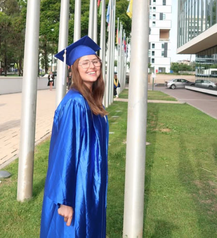 Vicky durante su graduación universitaria&nbsp;