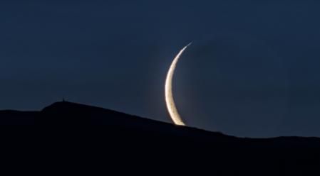 El hilo de la luna en el Matagalls.