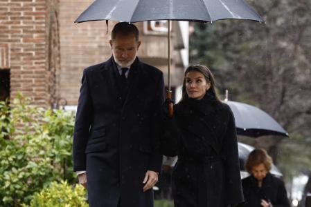 Los Reyes, a su llegada a la catedral ortodoxa griega de San Andrés y San Demetrio de Madrid