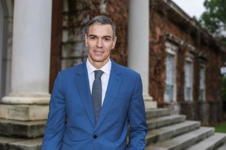 El presidente del Gobierno, Pedro Sánchez, en el Palacio de la Moncloa.