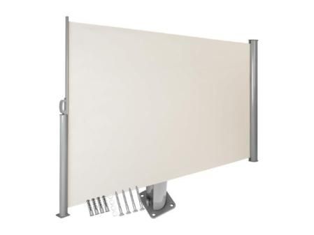 tectake® Toldo Lateral Retráctil, Separador de Ambientes Exterior, Tela Toldo Impermeable 240g/m², Protección Solar, Viento, Privacidad, Toldos Exterior Terraza, Biombo Exterior - 160x300cm Beige