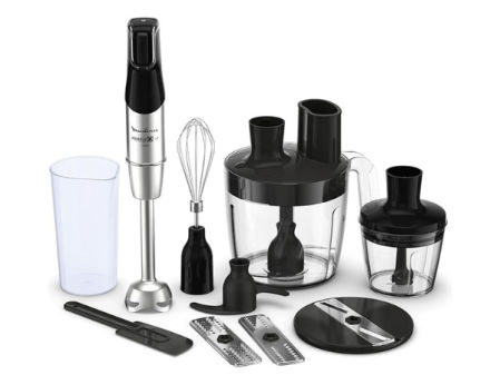 Batidora de mano Moulinex Infinyforce Pro con accesorios: vaso, picador y varillas