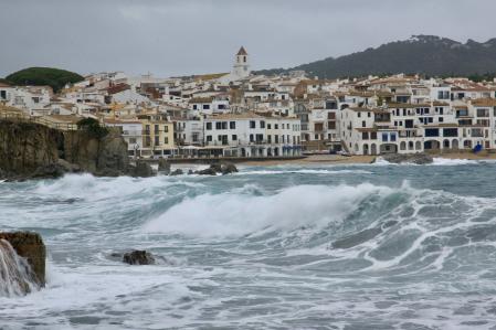 Temporal en Calella de Palafrugell.