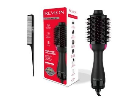 REVLON Salon One-Step Secador y voluminizador con peine seccionador incluido - 3 posiciones de calor y 2 velocidades, revestimiento ceramico, mango ergonomico, Original con peine
