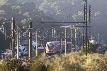 Cabecera del tren Iryio siniestrado en el accidente ferroviario ocurrido el pasado domingo en Adamuz&nbsp;