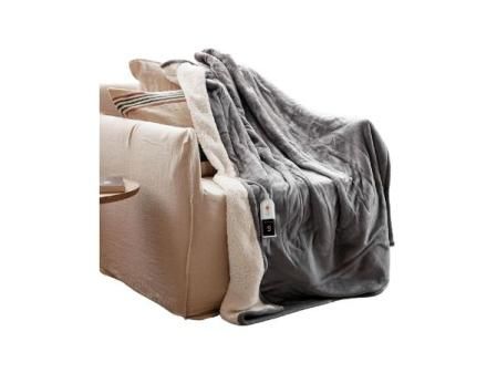GOTCOZY Manta Eléctrica Grande 130x180 cm - Manta Térmica Suave y Sedosa con 6 Niveles de Calor y Temporizador de Apagado Automático 10 Horas, para Hogar y Oficina, Lavable a Máquina (Gris)